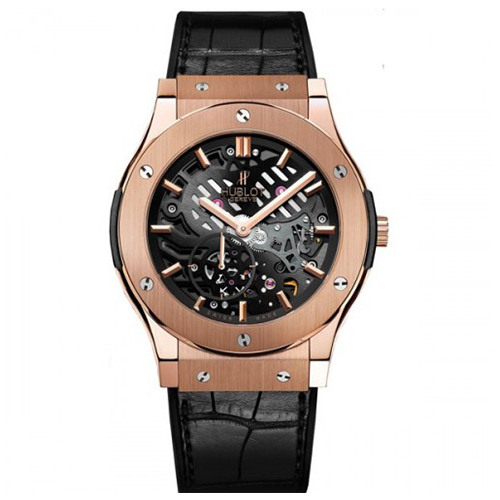 Buy Hublot Classic Fusion Ultra Thin Skeleton King Gold 45mm Mens
